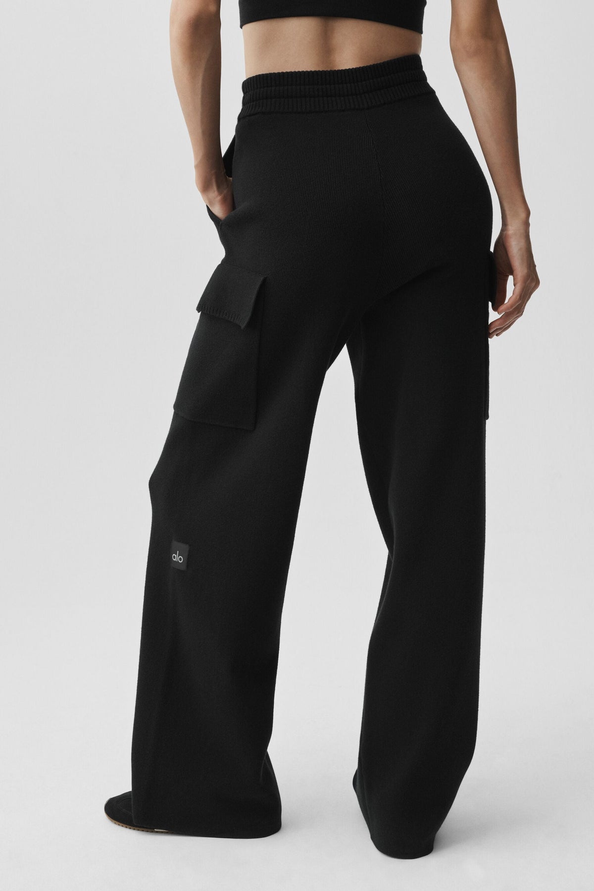 Pantalon Cargo Taille Haute Scholar Knit