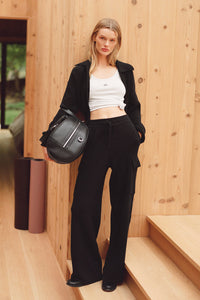 Pantalon Cargo Taille Haute Scholar Knit