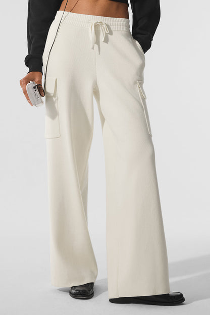 Pantalon Cargo Taille Haute Scholar Knit