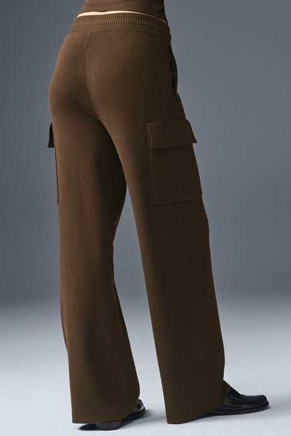 Pantalon Cargo Taille Haute Scholar Knit