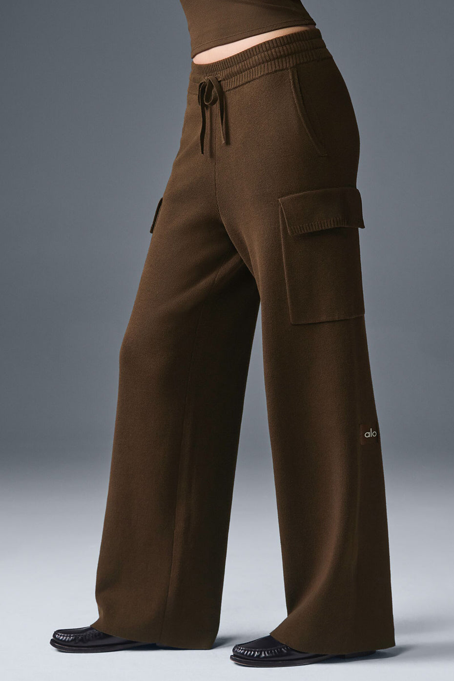 Pantalon Cargo Taille Haute Scholar Knit