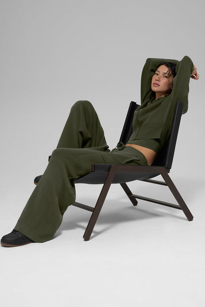 Pantalon Cargo Taille Haute Scholar Knit
