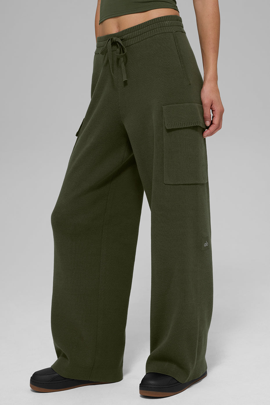 Pantalon Cargo Taille Haute Scholar Knit