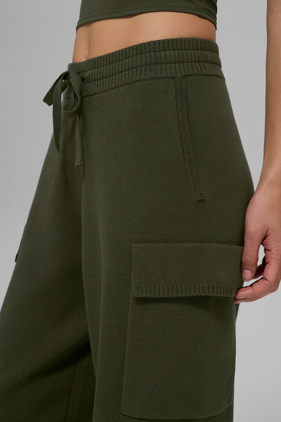 Pantalon Cargo Taille Haute Scholar Knit