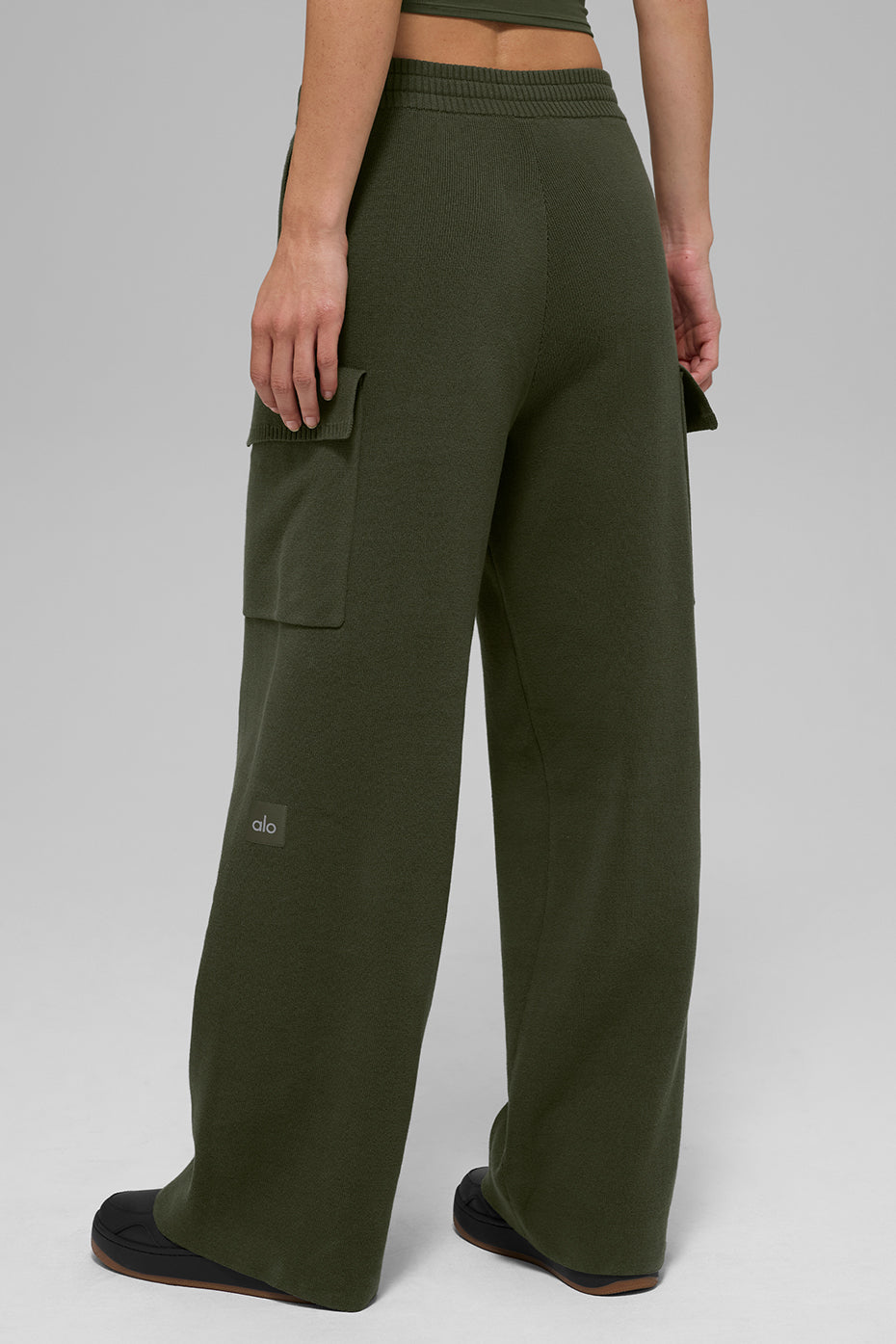 Pantalon Cargo Taille Haute Scholar Knit