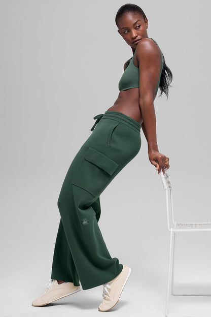 Pantalon Cargo Taille Haute Scholar Knit