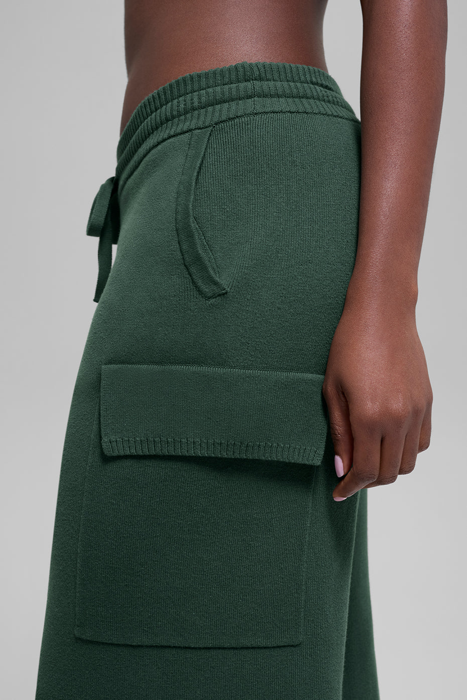 Pantalon Cargo Taille Haute Scholar Knit