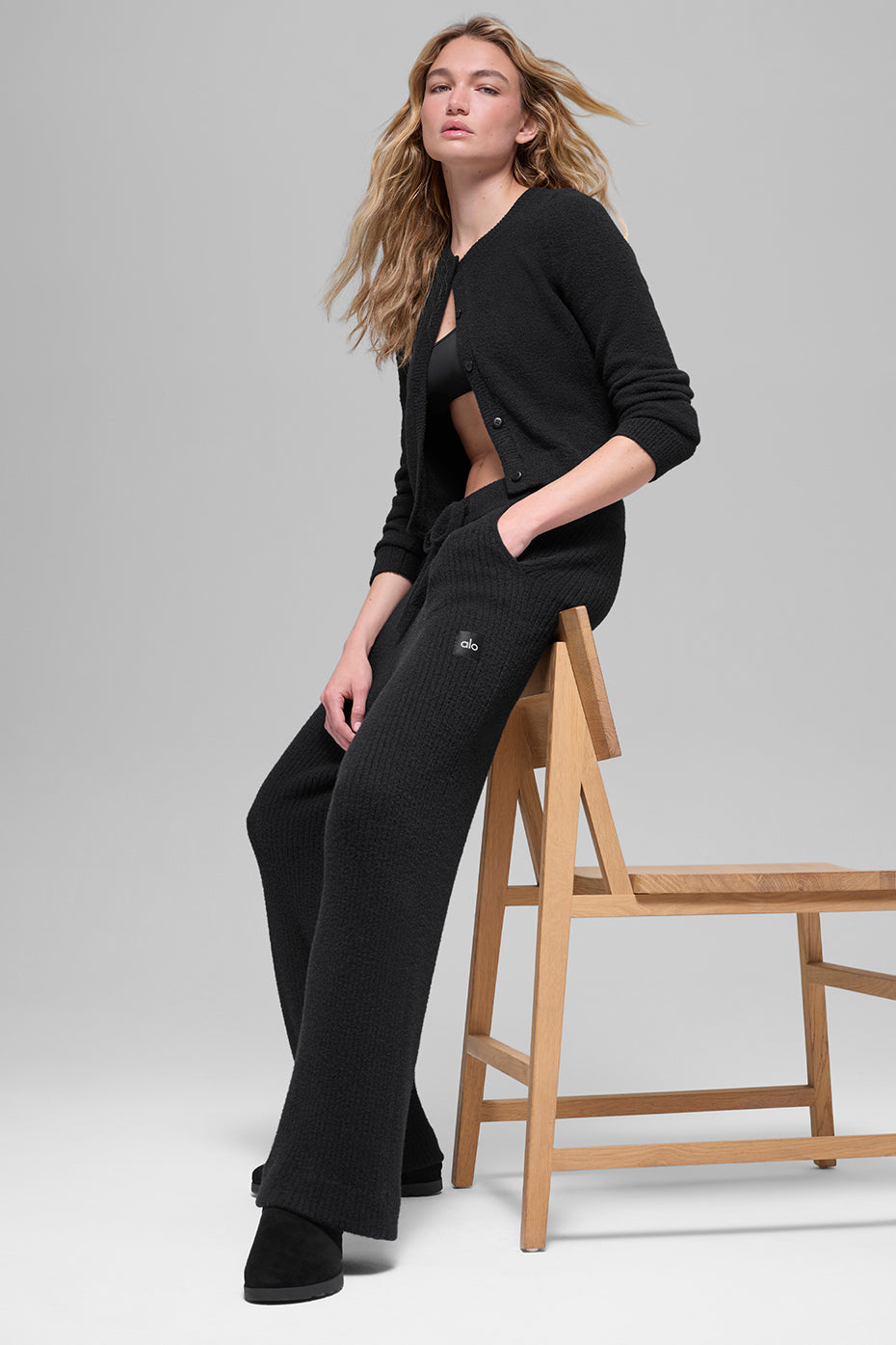 Pantalon Large Taille Haute Sweat Snuggle Up