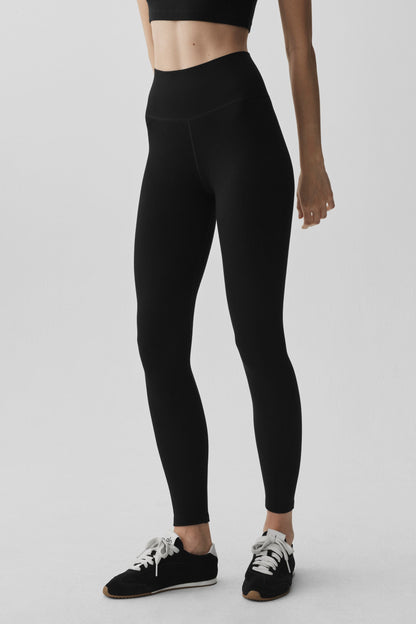 Legging Côtelé Taille Haute 7/8 Sans Coutures Modal