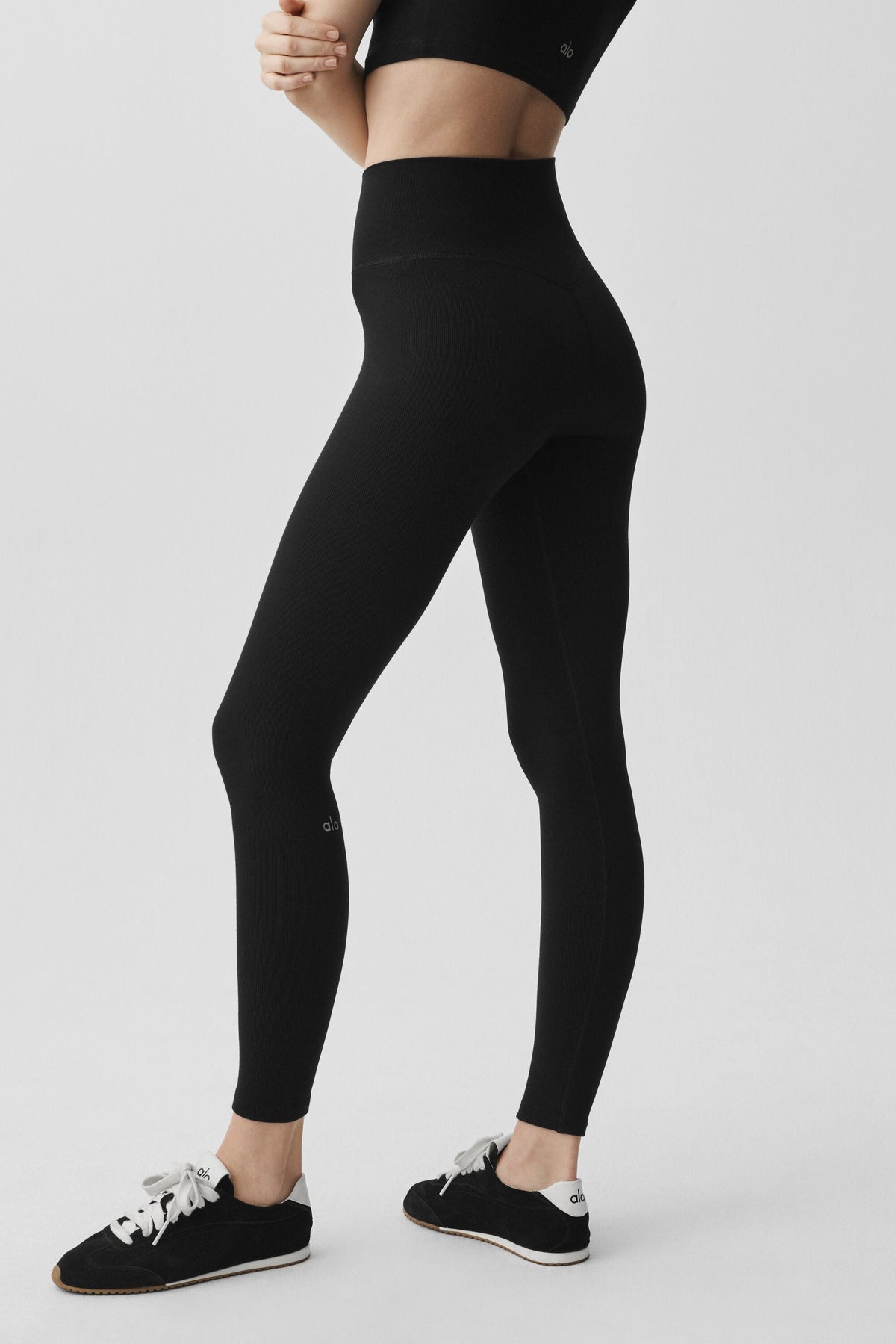 Legging Côtelé Taille Haute 7/8 Sans Coutures Modal