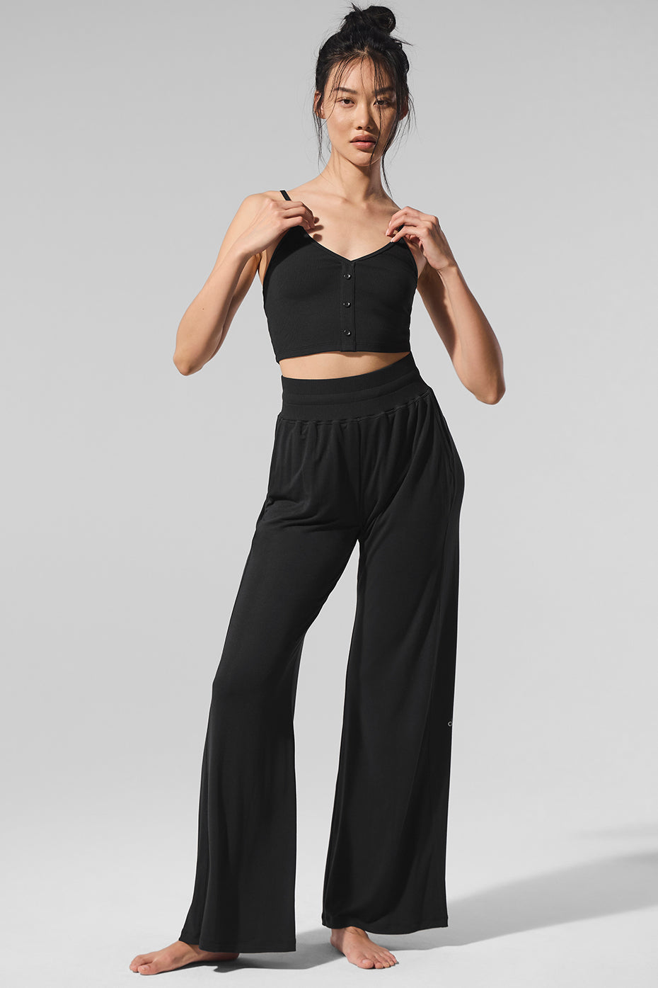 Pantalon Évasé Semi-Transparent Delicate Lounge (classique)