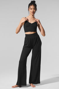 Pantalon Évasé Semi-Transparent Delicate Lounge (classique)