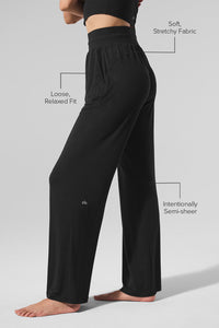 Pantalon Évasé Semi-Transparent Delicate Lounge (classique)