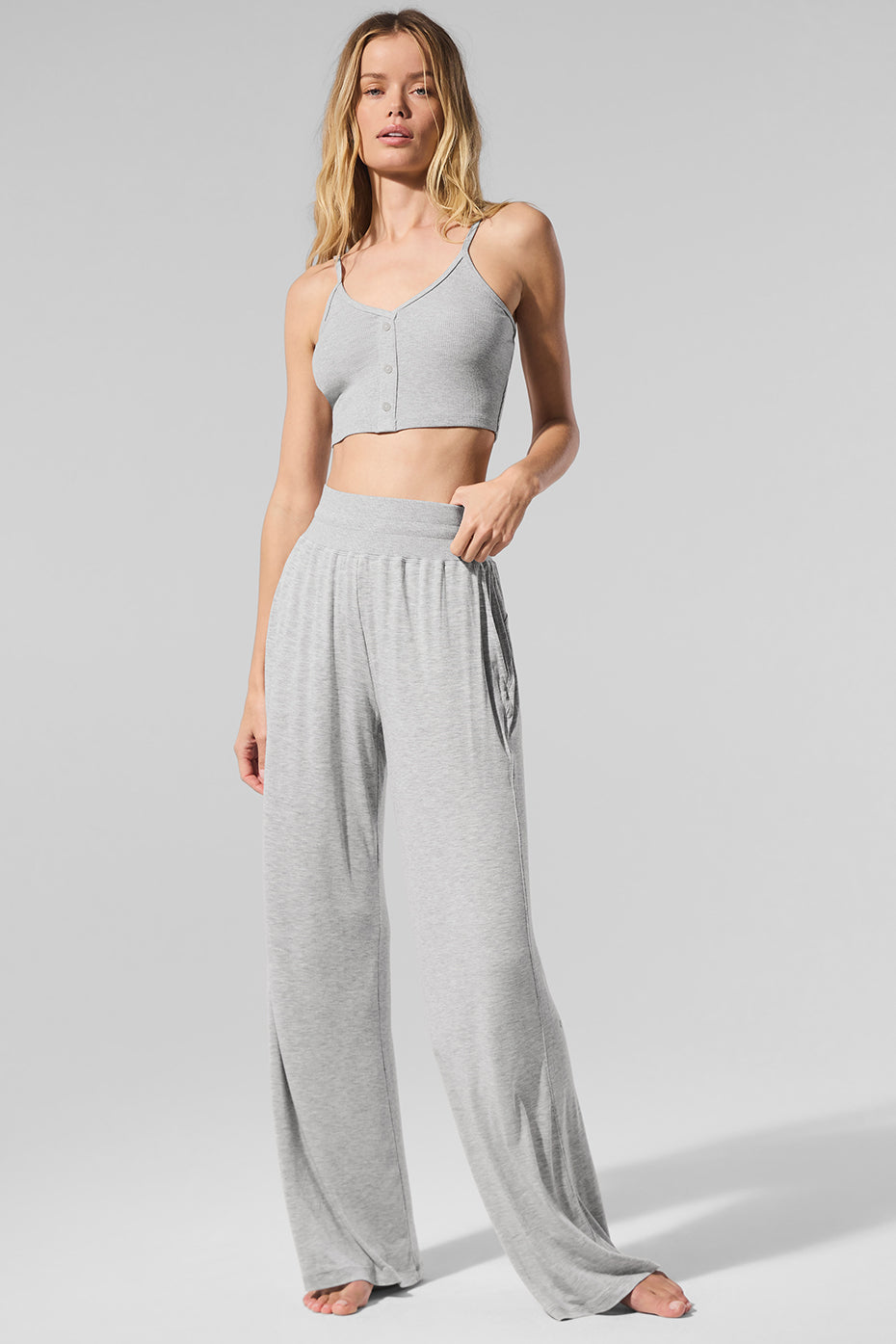 Pantalon Évasé Semi-Transparent Delicate Lounge (classique)