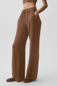 Pantalon Évasé Semi-Transparent Delicate Lounge (classique)