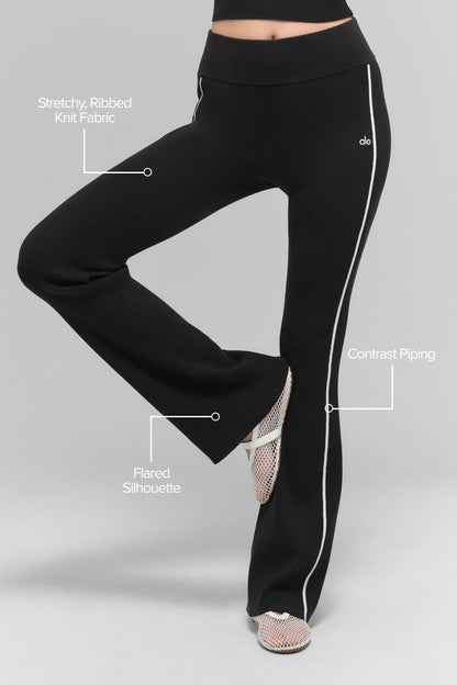 Pantalon Évasé En Maille Côtelée Highline