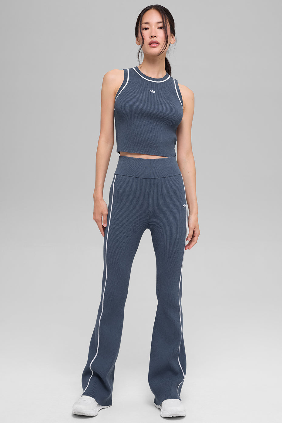 Ribbed Sweater Knit Highline Flare Pant
