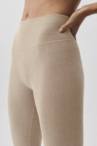Legging Côtelé Taille Haute Sans Coutures Two Tone