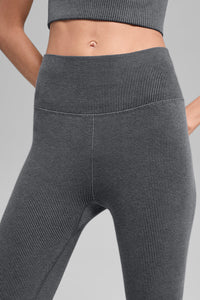 Legging Côtelé Taille Haute Sans Coutures Two Tone