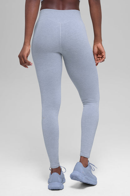 Legging Côtelé Taille Haute Sans Coutures Two Tone