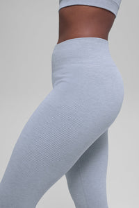 Legging Côtelé Taille Haute Sans Coutures Two Tone