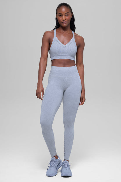 Legging Côtelé Taille Haute Sans Coutures Two Tone