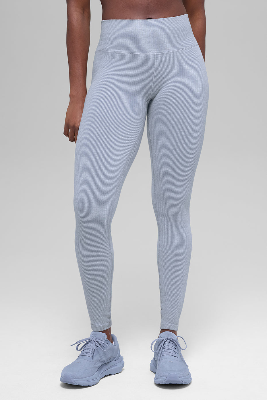 Legging Côtelé Taille Haute Sans Coutures Two Tone