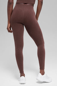 Legging Côtelé Taille Haute Sans Coutures Two Tone