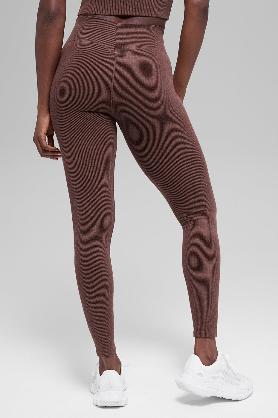 Legging Côtelé Taille Haute Sans Coutures Two Tone