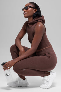 Legging Côtelé Taille Haute Sans Coutures Two Tone