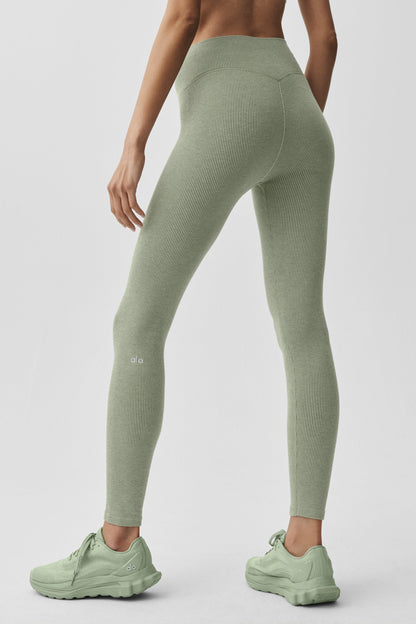 Legging Côtelé Taille Haute Sans Coutures Two Tone