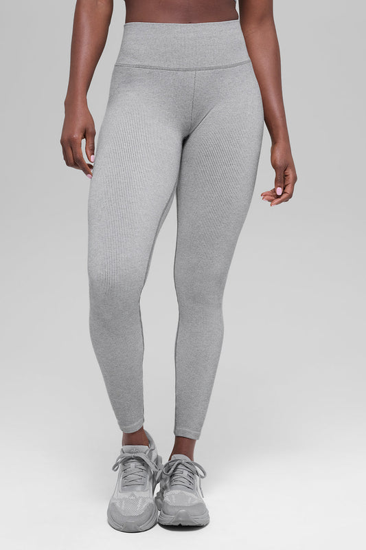 Legging Côtelé Taille Haute Sans Coutures Two Tone