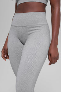 Legging Côtelé Taille Haute Sans Coutures Two Tone