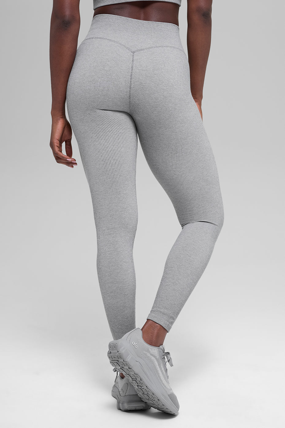 Legging Côtelé Taille Haute Sans Coutures Two Tone