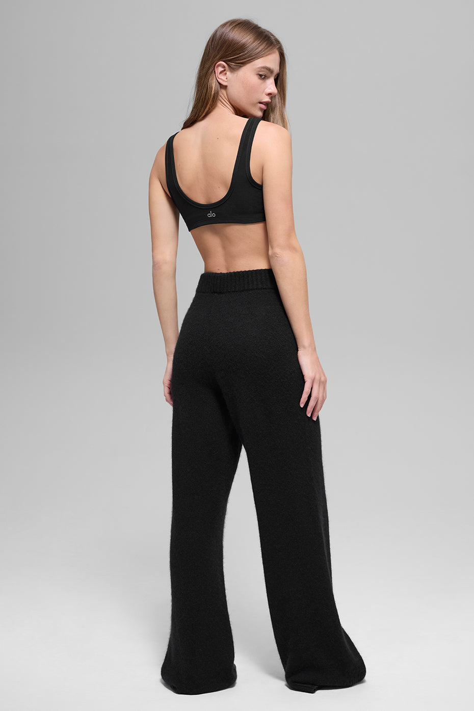 Pantalon Ample Taille Haute En Laine Et Cachemire New Class