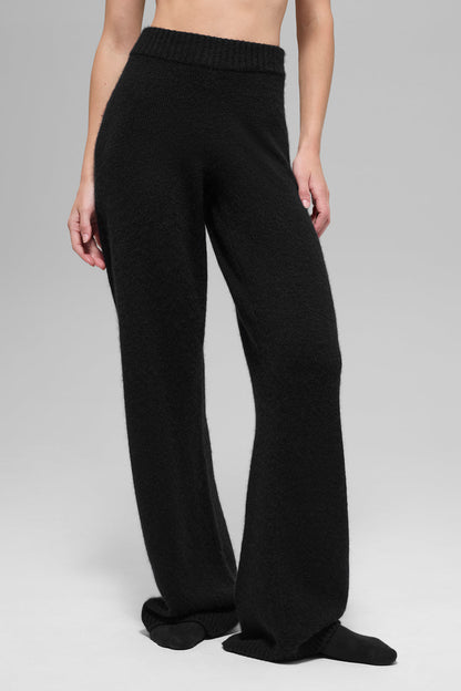 Pantalon Ample Taille Haute En Laine Et Cachemire New Class
