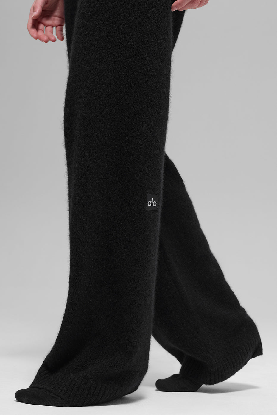 Pantalon Ample Taille Haute En Laine Et Cachemire New Class