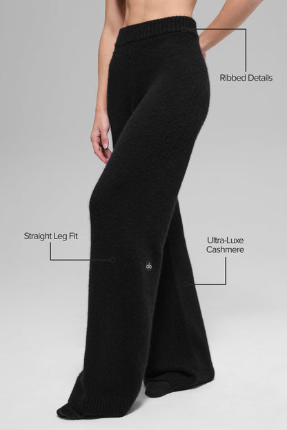 Pantalon Ample Taille Haute En Laine Et Cachemire New Class