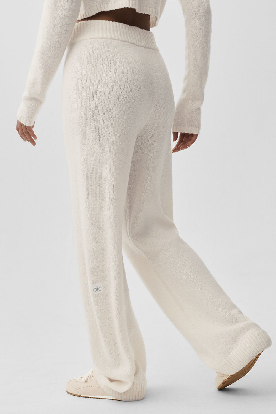 Pantalon Ample Taille Haute En Laine Et Cachemire New Class