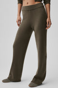 Pantalon Ample Taille Haute En Laine Et Cachemire New Class