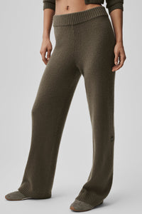 Pantalon Ample Taille Haute En Laine Et Cachemire New Class