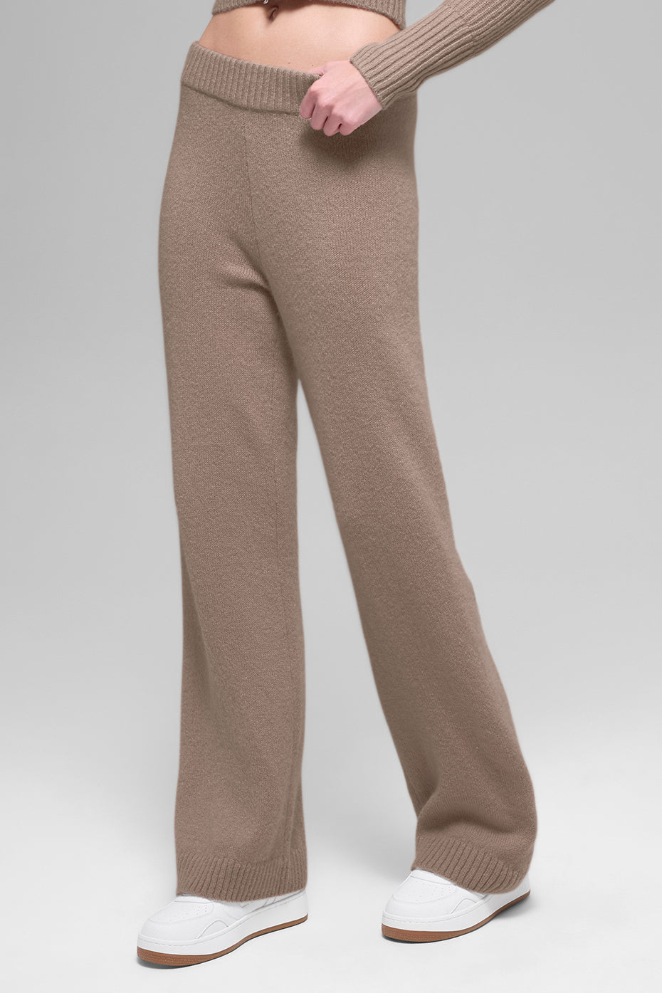 Pantalon Ample Taille Haute En Laine Et Cachemire New Class