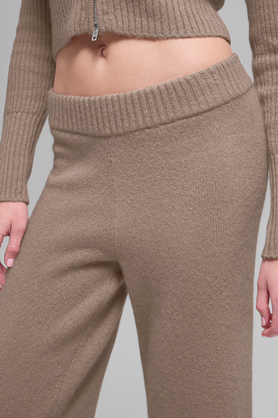 Pantalon Ample Taille Haute En Laine Et Cachemire New Class