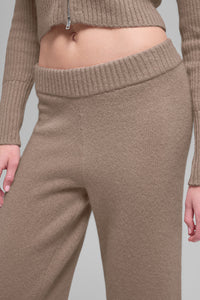 Pantalon Ample Taille Haute En Laine Et Cachemire New Class