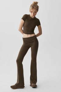 ALO Softsculpt Foldover Flare Legging (Regular)