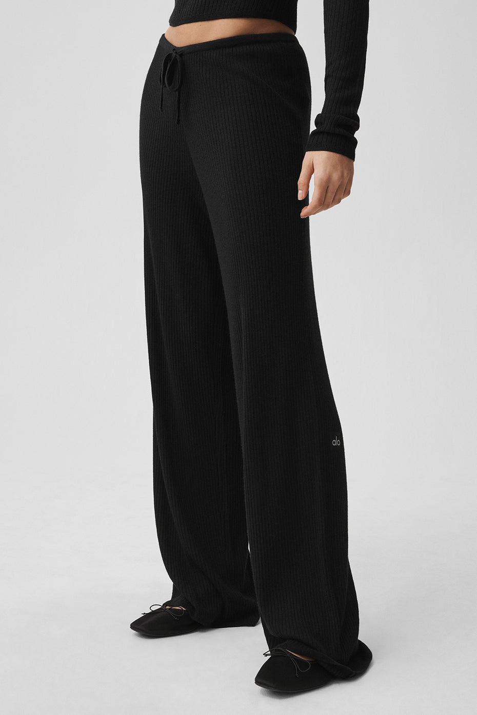 Sweater Knit Mid-Rise Unwind Wide Leg Pant