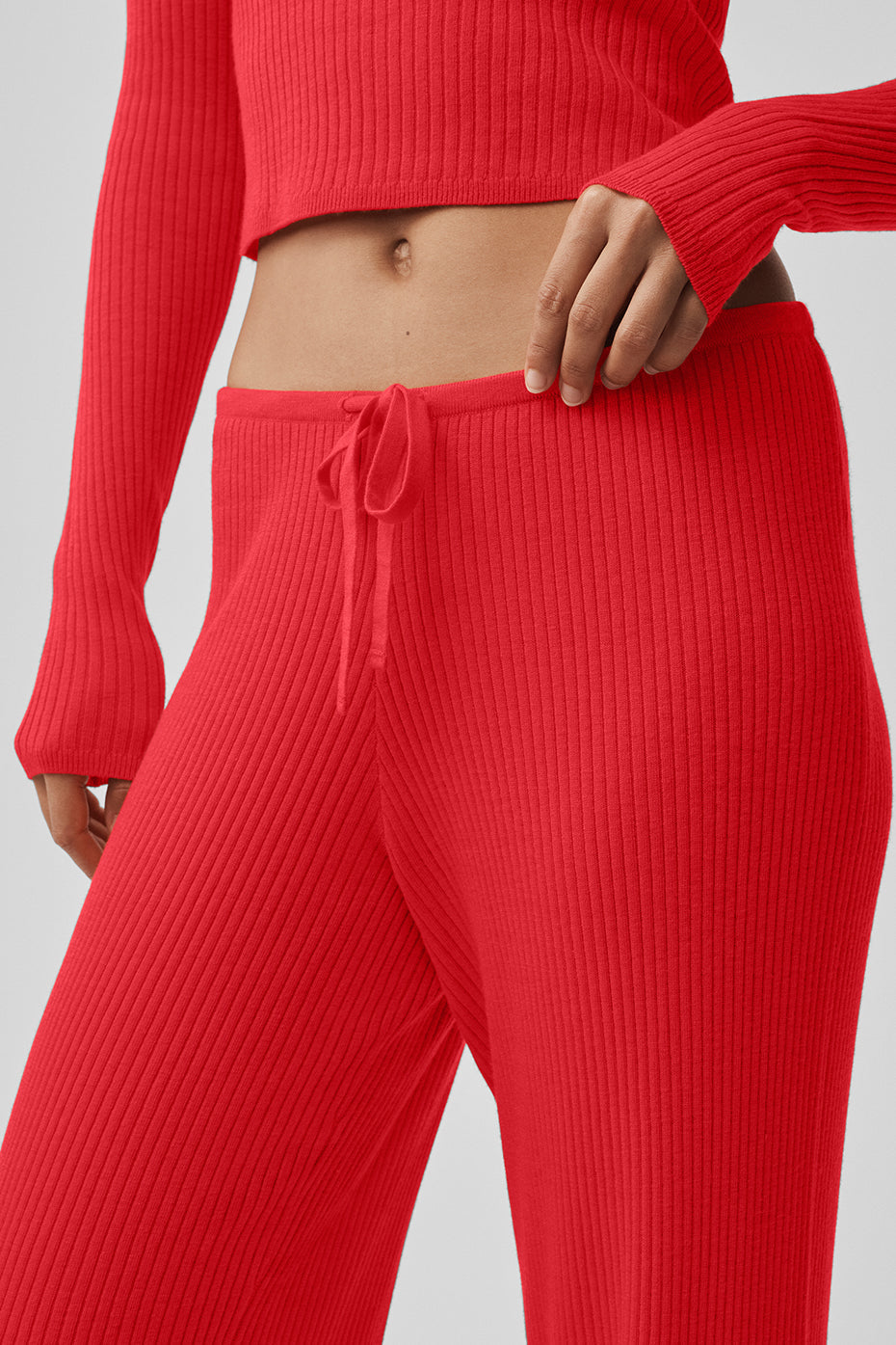 Sweater Knit Mid-Rise Unwind Wide Leg Pant