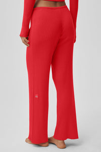 Sweater Knit Mid-Rise Unwind Wide Leg Pant