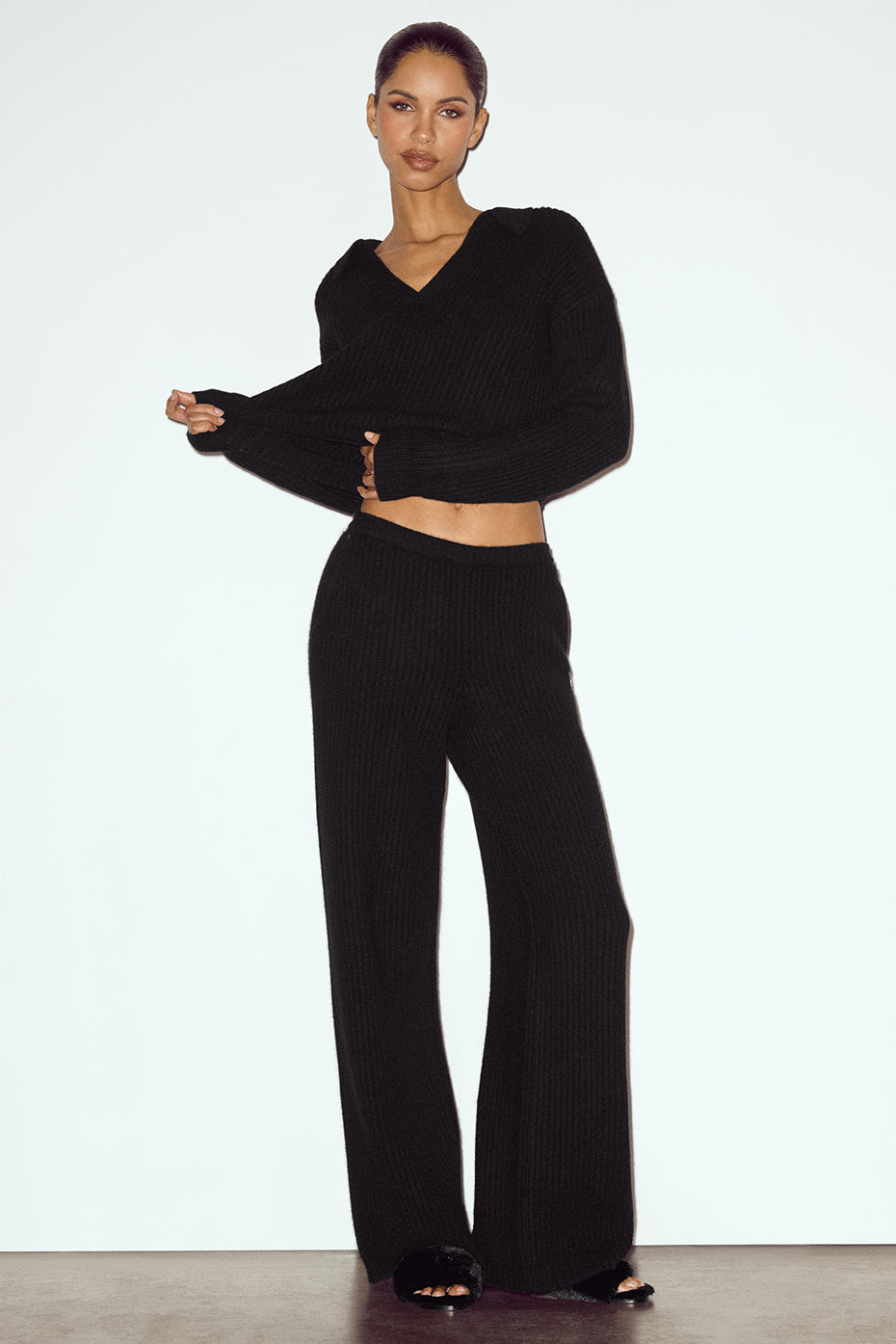 Pantalon Coupe Droite Taille Haute En Cachemire Northstar