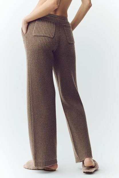 Pantalon Coupe Droite Taille Haute En Cachemire Northstar